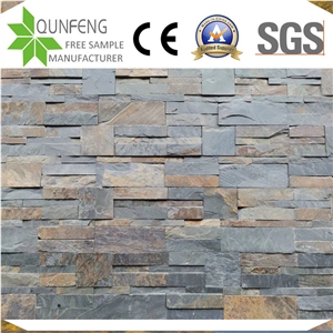 China Split Stacked Stone Rusty Slate Wall Cladding