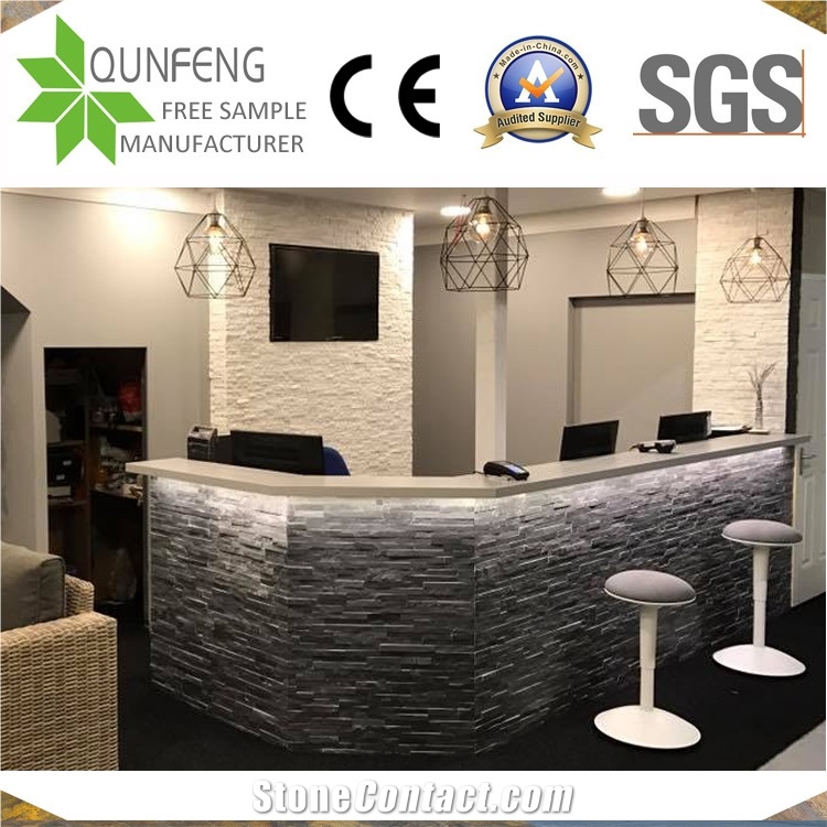 Natural Black Culture Stone Z China Slate Wall Covering