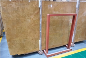 Elegant Sharp Golden Emperor Big Stock Marble Slab