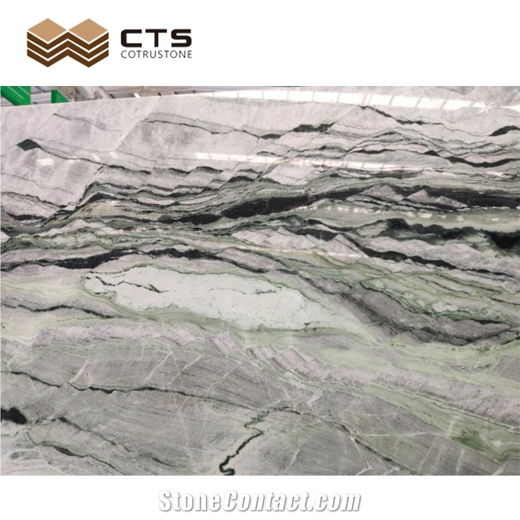 Classical New Green Ice Jade Marble Custom Floor Wall Design
