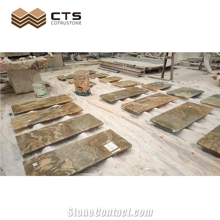 Feature Custom Table Tops Onyx Stone Thick Glass Protection