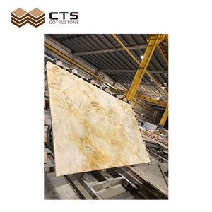 Villa Styles Home Decorate Onyx Big Slab Customized Floor