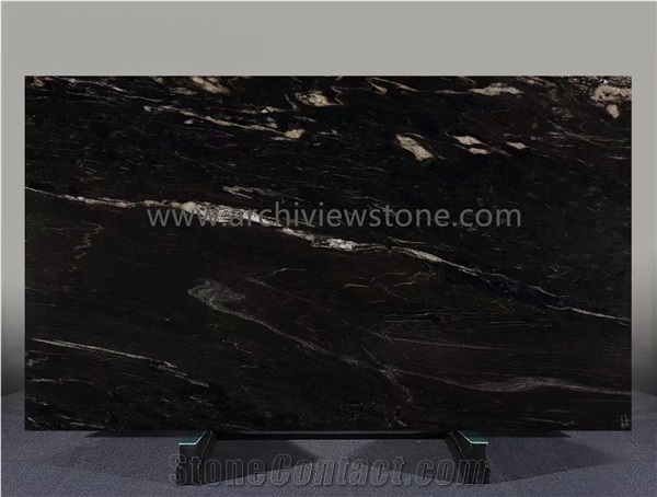 Exotic Titanium Granite Black Cosmic Granite Slabs