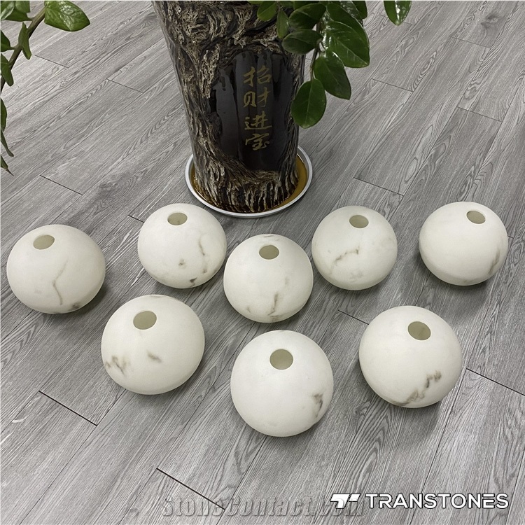 Alabaster Resin Stone White Artificial Panel For Globes