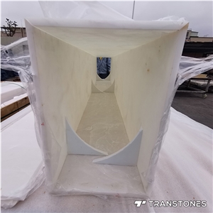 Decorative Wall Panels Resin White Alabaster Marble Slabs