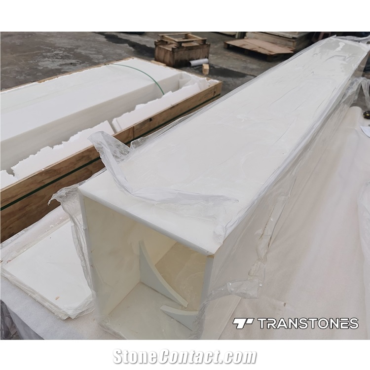 Decorative Wall Panels Resin White Alabaster Marble Slabs