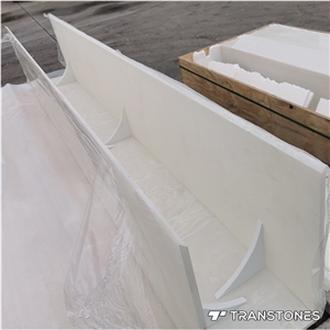 Illuminated White Alabaster Stone Marble For Interior Column