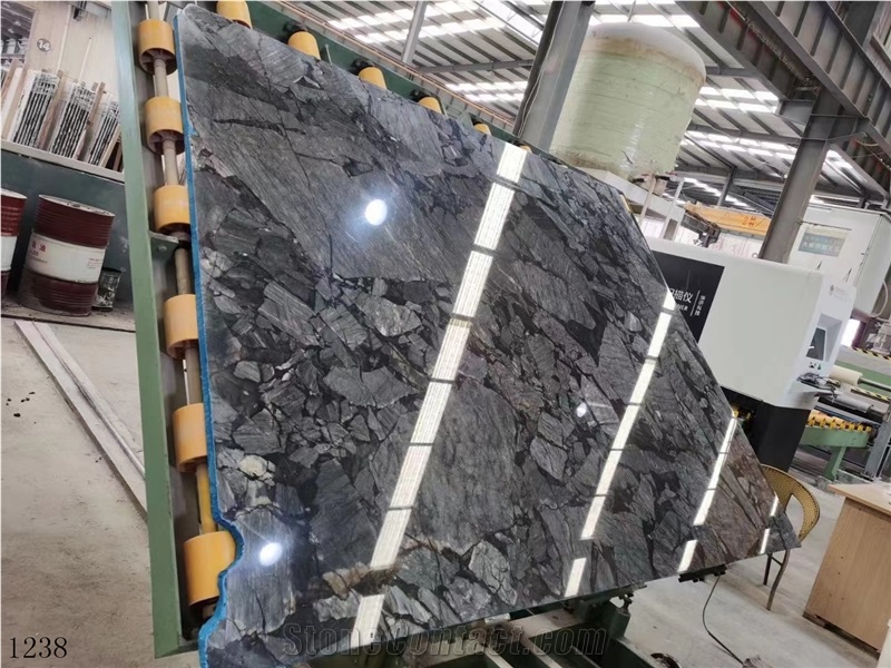 Black Raven Quartzite Brilliant Slab In China Stone Market