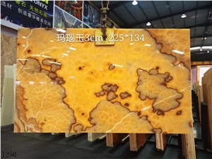 China Agate Onyx Golden Yellow Jade Onix Slab Tile For Wall