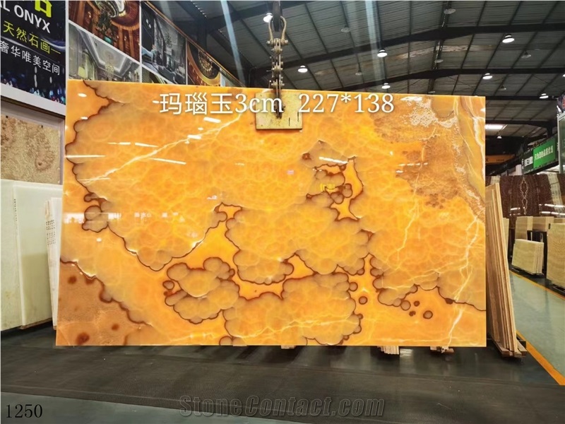 China Agate Onyx Golden Yellow Jade Onix Slab Tile For Wall