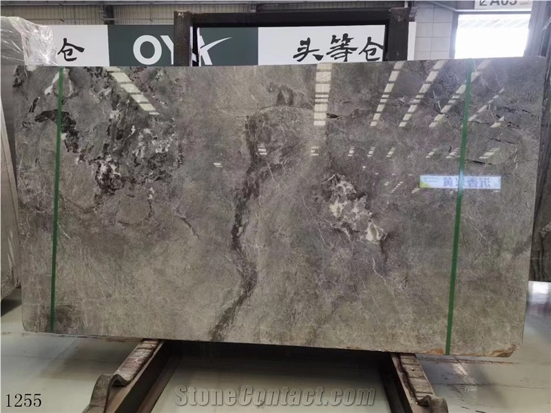 China Windsor Grey Marble Slab In Stone Market