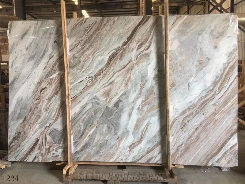 Glacier Sands Fantasy Brown Marble Slabs Polished Tiles
