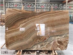 Manaseer Golden Brown Honey Onyx Slab In China Market