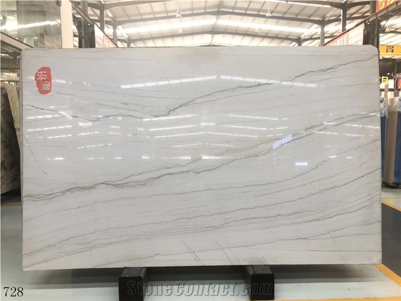 Opus White Pearl Quartzite Slab In China Stone Market