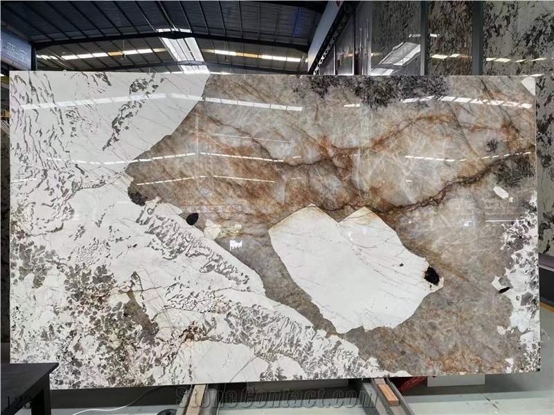 Pandora Marble Big Slab Bookmatched Tiles For Wall