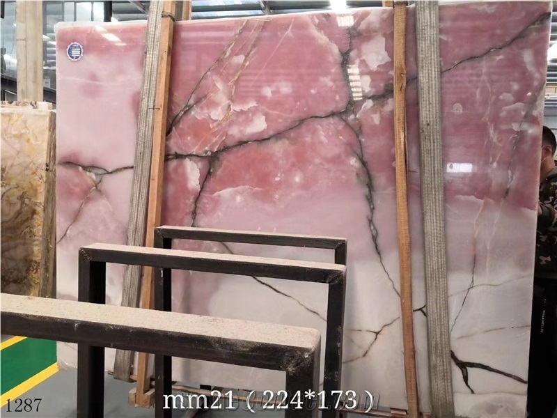 Persian Pink Onyx Onice Rosa Naghadeh Slab In China Market