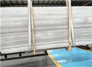 Silk Georgette Marble White Wooden Chenille Serpeggiante