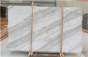 Volakas Venus Marble Macedonian White Drama Jazz Slab