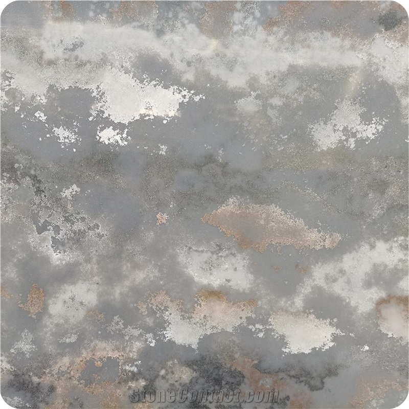 Best Price Cloudy Grey Quartz Slab For Bathroom