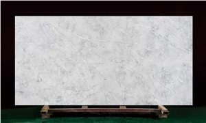 Factory Price ICE  ASH Quartz Slab With Veins