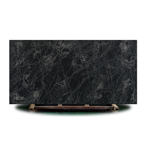 Factory Price Portoro Extra Quartz Slab With White Pattern