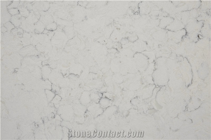 Manufacturer Sand White Quartz Slab For Bathroom