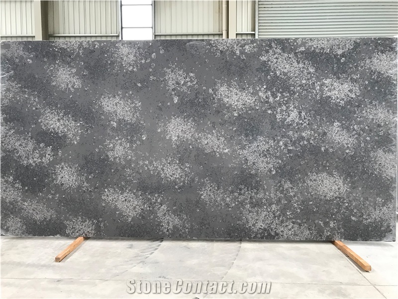 Tropic Grey Engineered Rock Panels Quartz Stone Slab