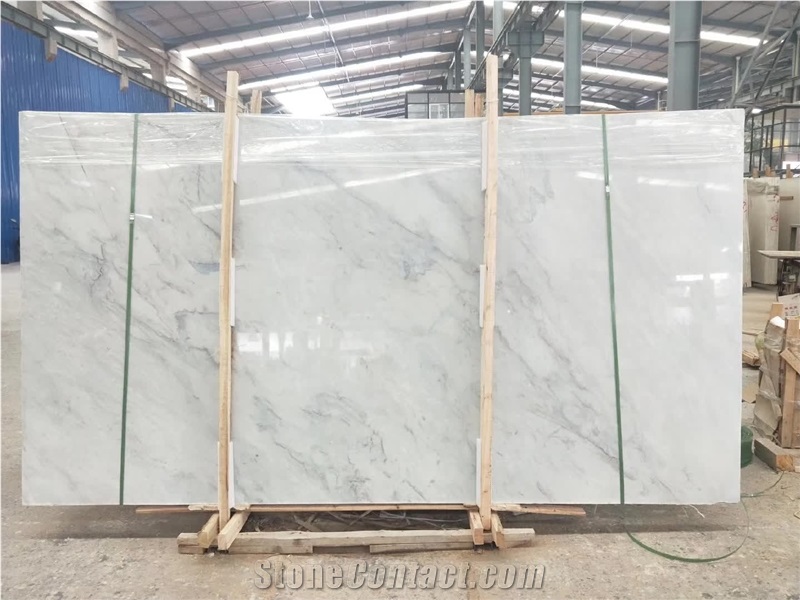 Cut To Size Natural Volakas White Marble Floor Slab Tiles