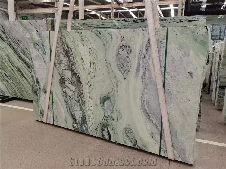 Green Cold Ice Jade Background Wall Tiles Marble Slab