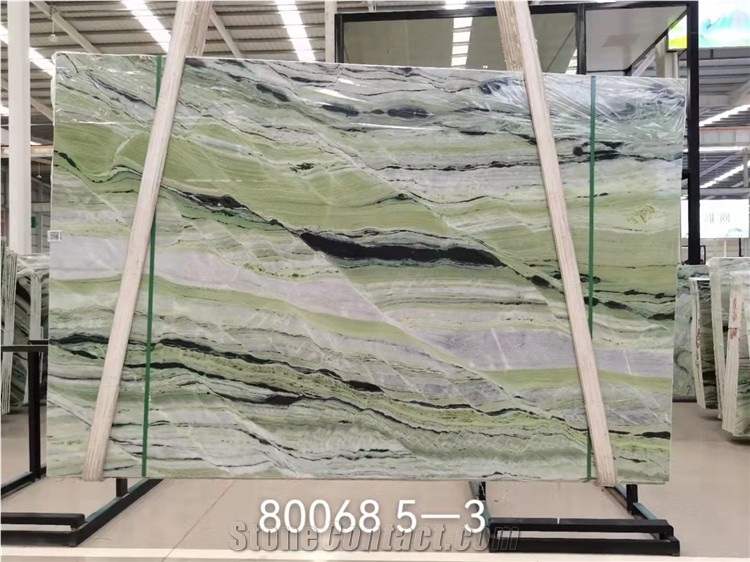 Green Cold Ice Jade Background Wall Tiles Marble Slab