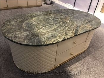 Luxury Natural Stone Persian Green Marble Slab