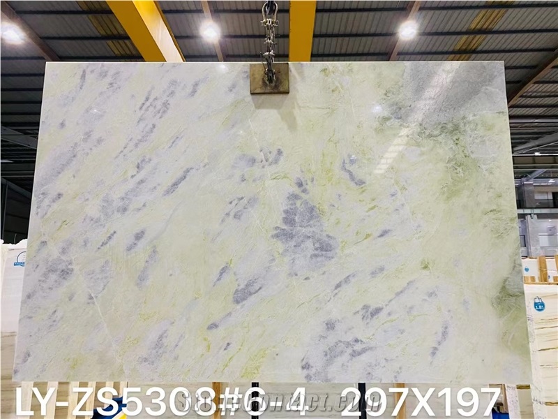 Luxury Slab Natural Stone Blue Color Blue Sky For Wall