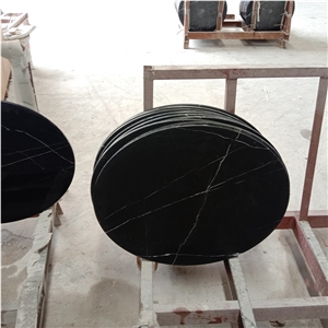 Modern Design Black Marquina Marble Centre Coffee Table Tops