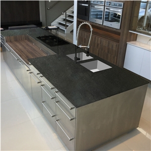 Modern Design Polished Black Granite Kitchen Countertop