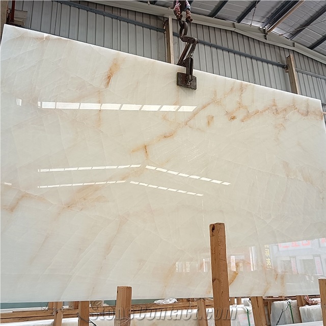 Natural Polished Stone White Onyx Wall Tiles