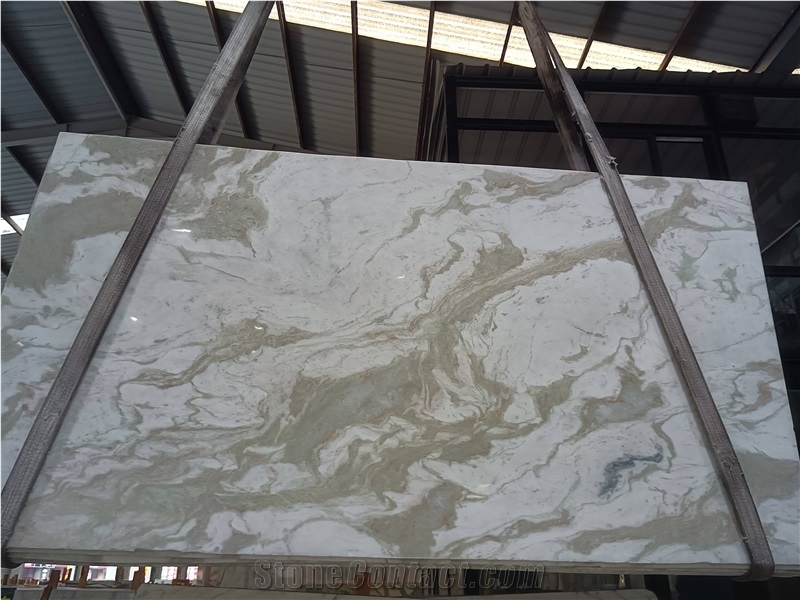 Natural Stone Mirage Green Marble Tiles For Wall And Floor