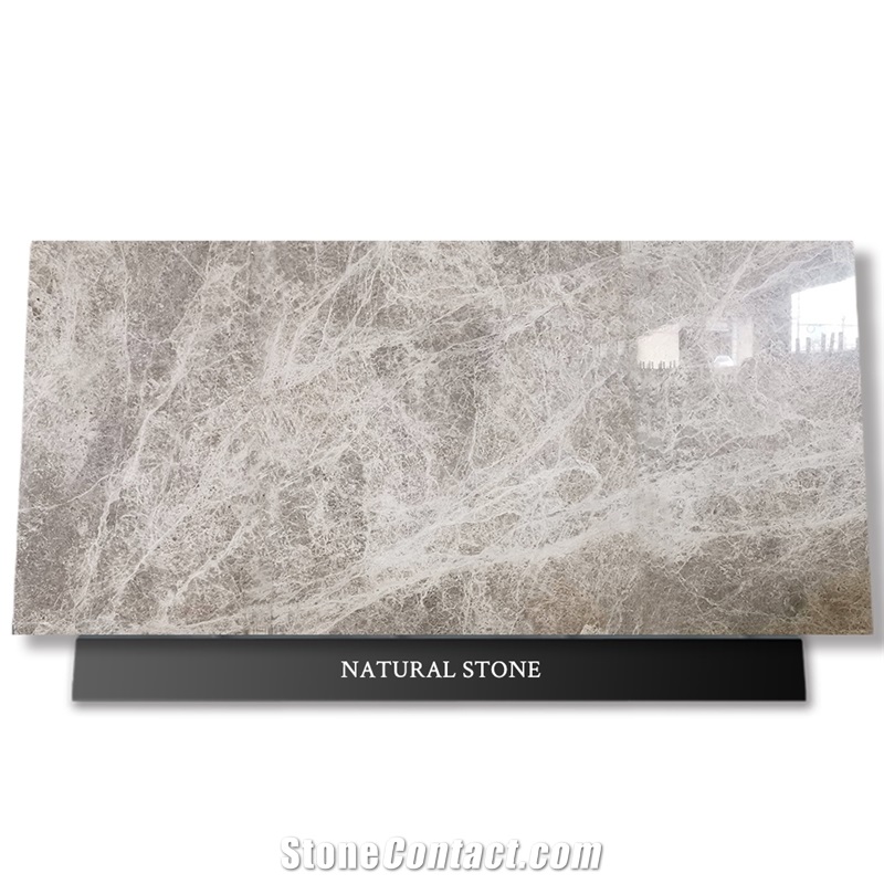 Natural Stone Polished Aurora Borealis Grey Marble Slab