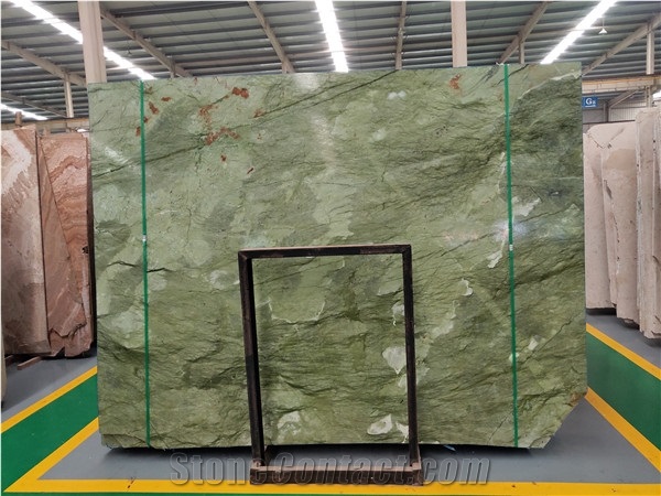 New Design Natural Stone Green Marble Slab Kitchen Slab Tile