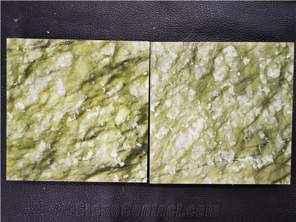 New Design Natural Stone Green Marble Slab Kitchen Slab Tile