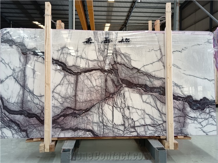 Quality Performance Natural Luxury Purple Vein Marble Slab