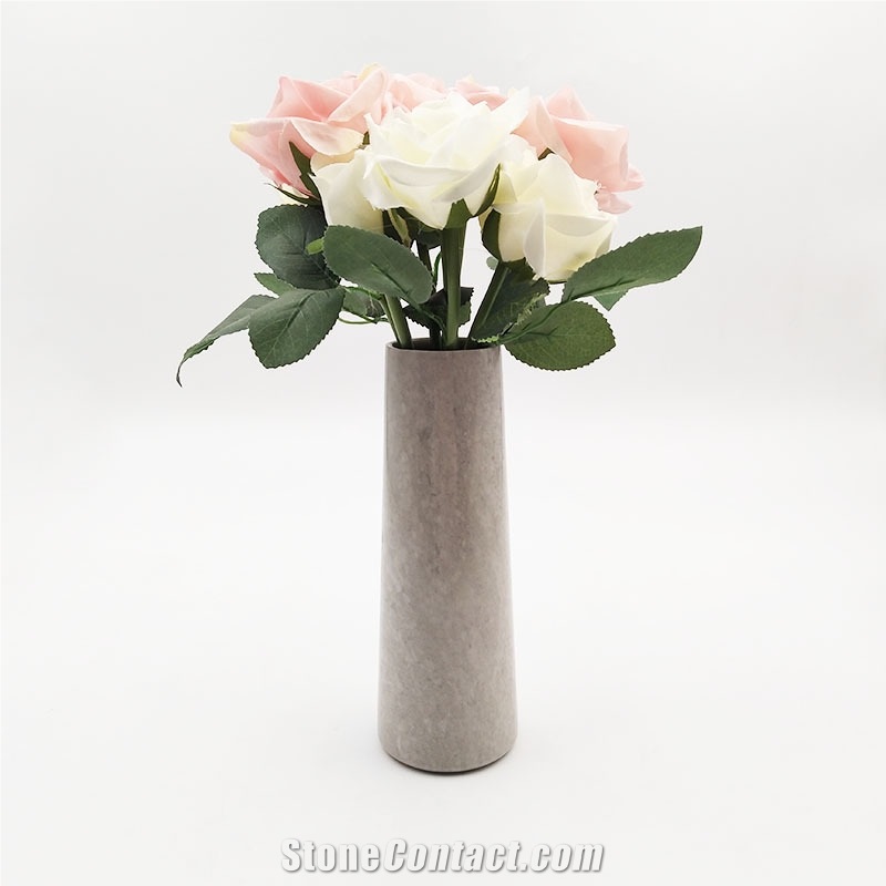 Cinderella Grey Marble Stone Home Hotel Decor Flower Vase