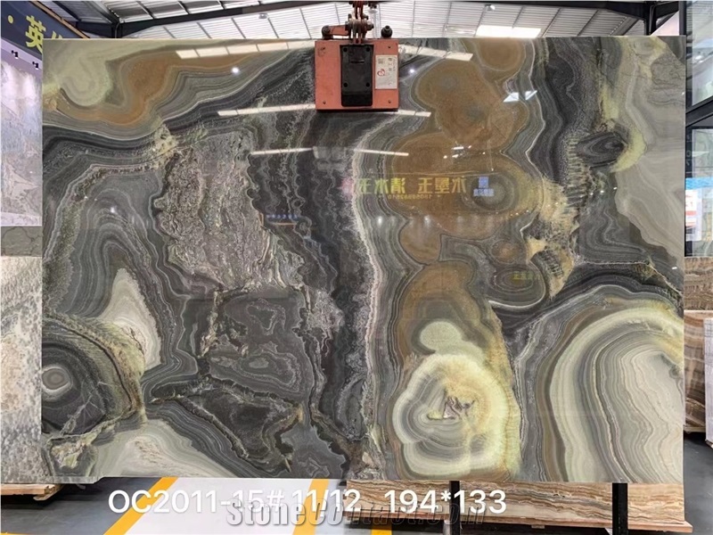 Valley Onyx Slabs Background Backlit Wall