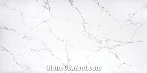 Calacatta White Quartz Big Size Slab Artificial Quartz Stone