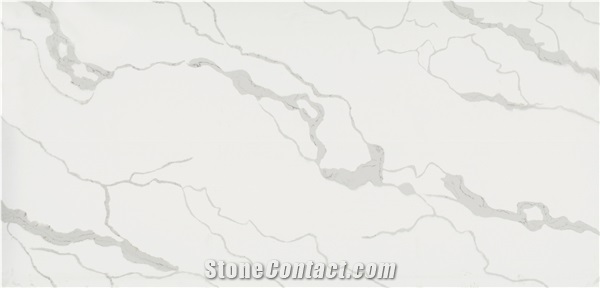 High Quality China Calacatta White Quartz Stone Slabs & Tile