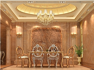 Rainforest Brown Marble Golden Glory Marble Wall Backsplash