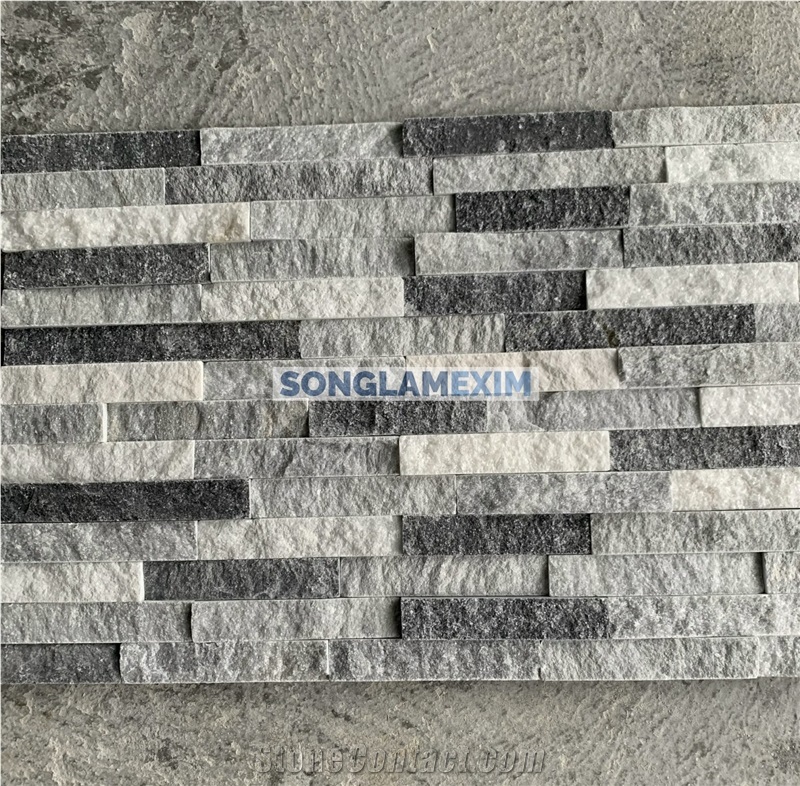 Mix Color Stacked Stone Wall Cladding Panels