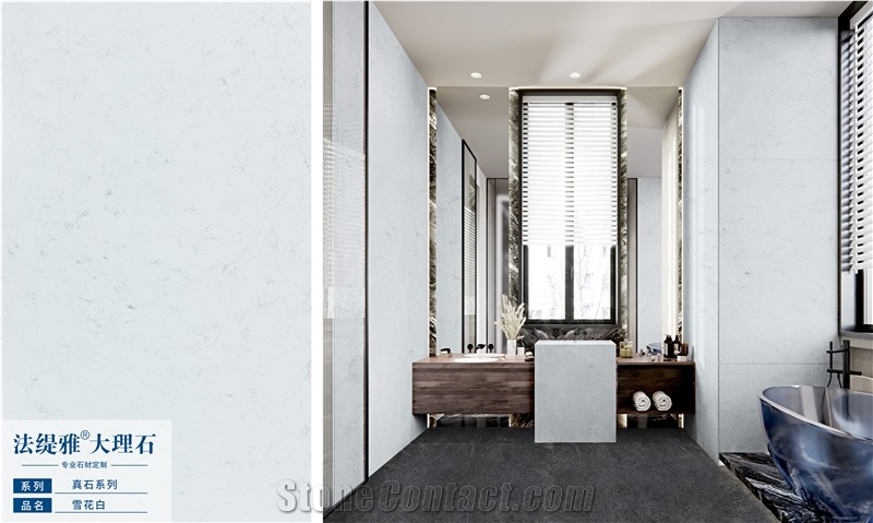 New Design Shower Wallboard White Slab Artificial Marble