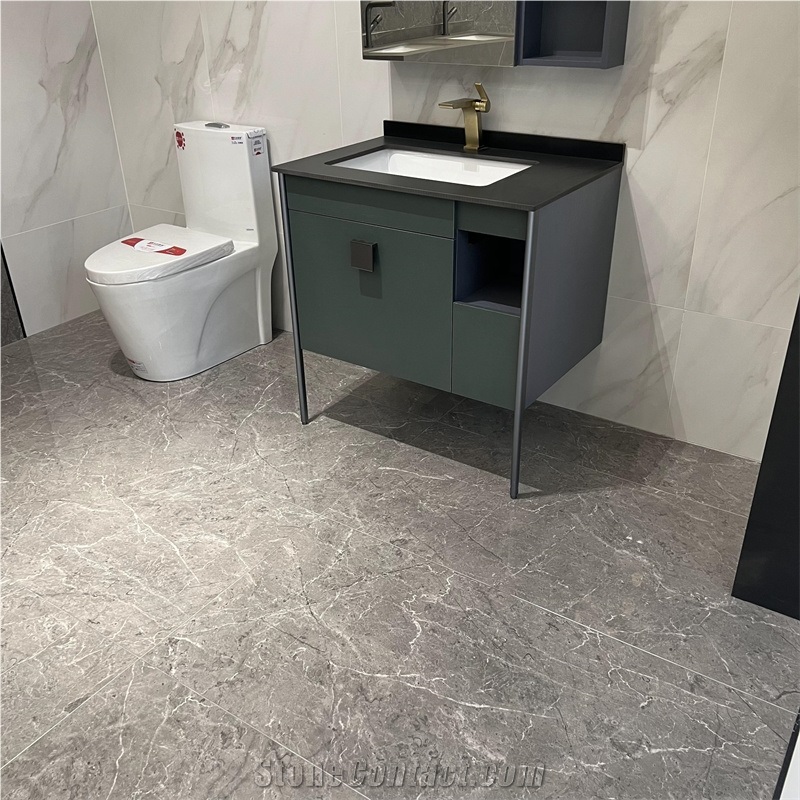Foshan Bathroom Shower Floor Wall Sunny Gray Ceramic Tiles