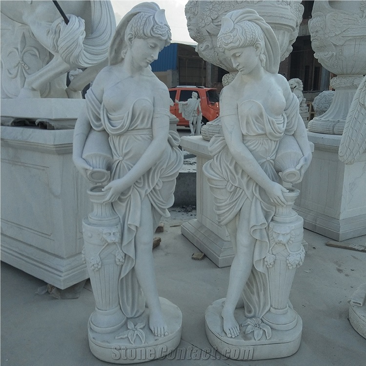Angel Statues Sculpture Beautiful Large Marble Garden