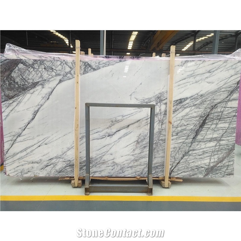 Book Match Natural China Indoor Milas Lilac White Slab